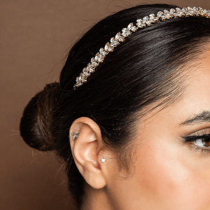 Marquise Medium Headpiece Gold Color